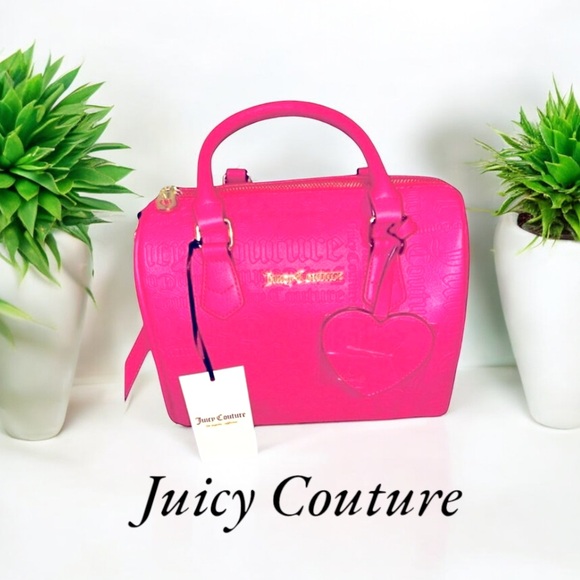 NWT JUICY COUTURE "FREE LOVE" Embossed Satchel - Picture 9 of 16